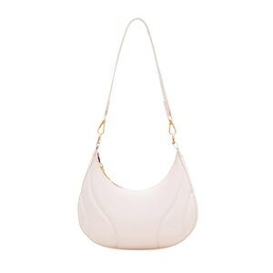 6934 Crescent Shoulder Bag Small Clutch Purses Handbags White